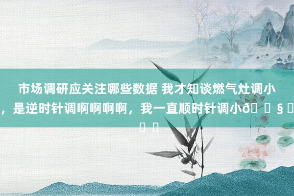 市场调研应关注哪些数据 我才知谈燃气灶调小火，是逆时针调啊啊啊啊，我一直顺时针调小😧 ​​