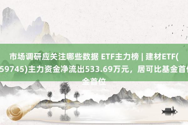 市场调研应关注哪些数据 ETF主力榜 | 建材ETF(159745)主力资金净流出533.69万元，居可比基金首位