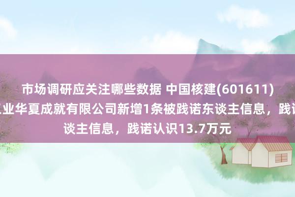 市场调研应关注哪些数据 中国核建(601611)控股的中国核工业华夏成就有限公司新增1条被践诺东谈主信息，践诺认识13.7万元