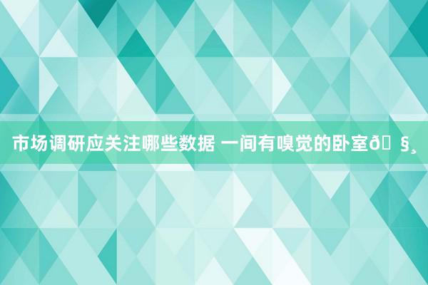 市场调研应关注哪些数据 一间有嗅觉的卧室🧸