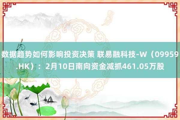 数据趋势如何影响投资决策 联易融科技-W（09959.HK）：2月10日南向资金减抓461.05万股