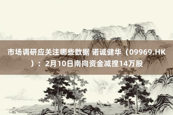 市场调研应关注哪些数据 诺诚健华（09969.HK）：2月10日南向资金减捏14万股