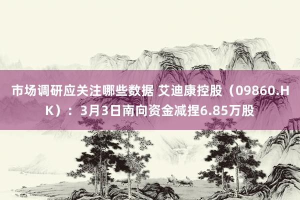 市场调研应关注哪些数据 艾迪康控股（09860.HK）：3月3日南向资金减捏6.85万股